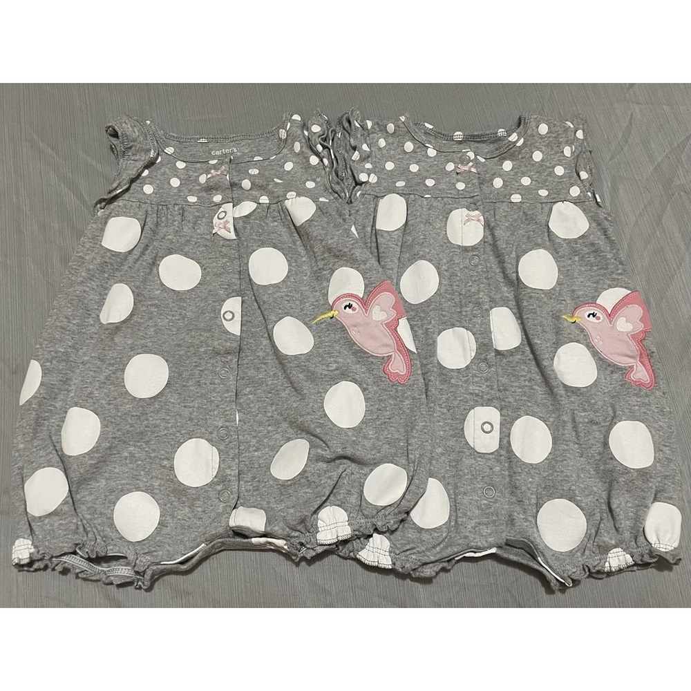 Carters Twin Girls 12 Months Rompers